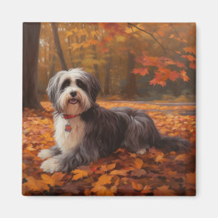 Havanese in Autumn Leaves Fall Inspire Magnet