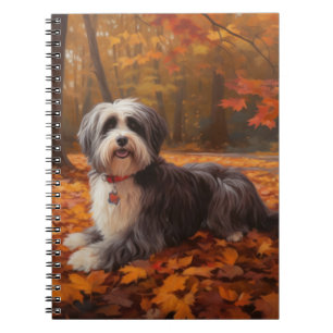 Havanese in Autumn Leaves Fall Inspire Notebook