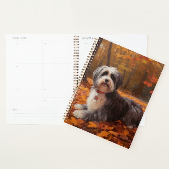 Havanese in Autumn Leaves Fall Inspire  Planner (Display)