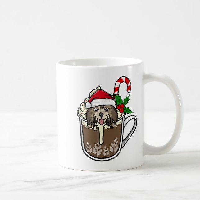 Havanese Is Sitting In Cocoa Hot Chocolate Christm Coffee Mug (Right)