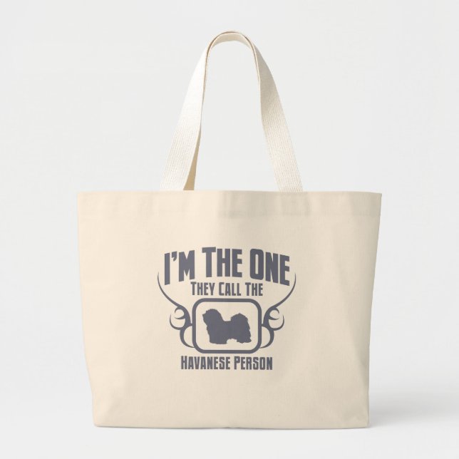 Havanese Large Tote Bag (Front)