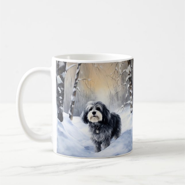 Havanese Let It Snow Christmas Coffee Mug (Left)