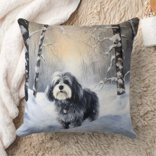 Havanese Let It Snow Christmas Cushion