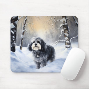 Havanese Let It Snow Christmas Mouse Mat