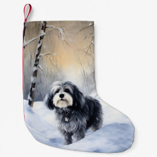 Havanese Let It Snow Christmas Small Christmas Stocking