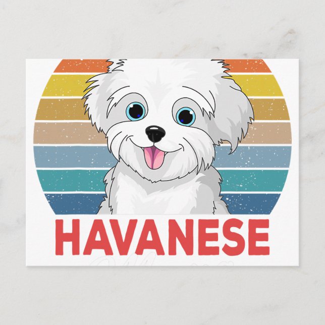 Havanese Mama Cute Havanese Dog Mum Funny Girls Announcement Postcard (Front)