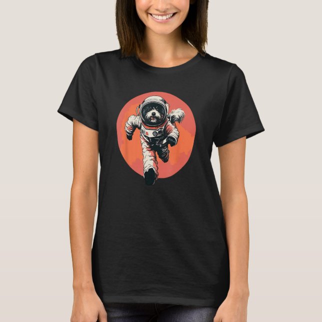 Havanese Mars Funny Dog Astronaut T-Shirt (Front)