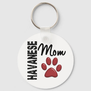 Havanese Mom 2 Key Ring