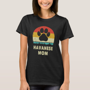 Havanese Mum Vintage Dog For Women Dog T-Shirt