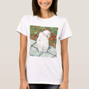 Havanese n Poppies Art Print Gifts & Cards T-Shirt