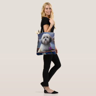 Havanese on a Paddle: A Scenic Adventure Tote Bag