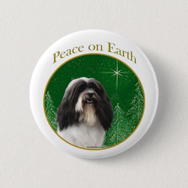 Havanese Peace 6 Cm Round Badge (Front)