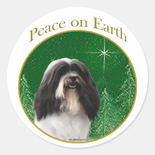 Havanese Peace Classic Round Sticker (Front)