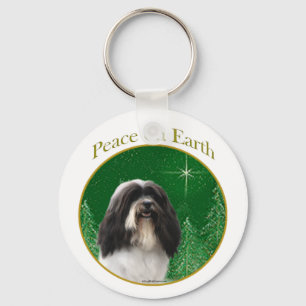 Havanese Peace Key Ring