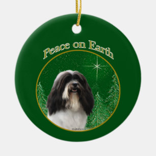 Havanese Peace Keychain Ceramic Tree Decoration