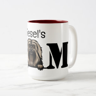 Havanese Personalised Peeking Mum Two-Tone Coffee Mug