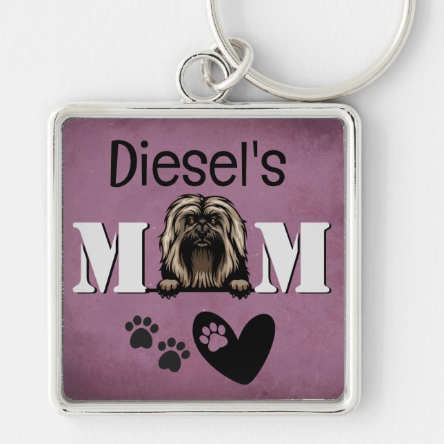 Havanese Personalized Peeking Keychain (Front)