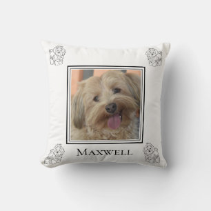 Havanese Photo With Drawings Personalised Cushion
