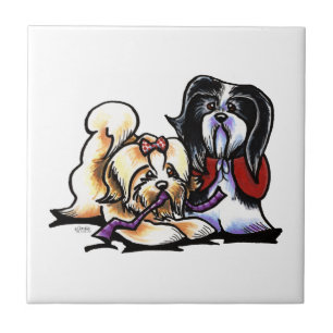 Havanese Playmates Tile