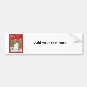 Havanese Poppy Christmas Gifts and Cards Bumper Sticker