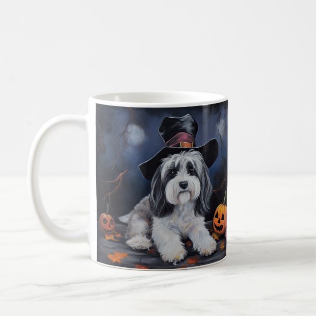 Havanese Pumpkins Halloween Scary Coffee Mug (Left)