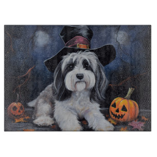 Havanese Pumpkins Halloween Scary Cutting Board