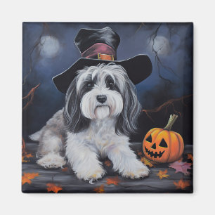 Havanese Pumpkins Halloween Scary Magnet