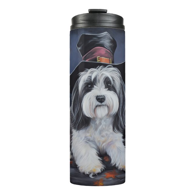 Havanese Pumpkins Halloween Scary Thermal Tumbler (Front)