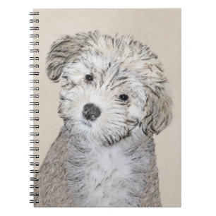 Havanese Puppy Painting - Cute Original Dog Art Notebook