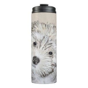 Havanese Puppy Painting - Cute Original Dog Art Thermal Tumbler