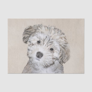 Havanese Puppy Painting - Cute Original Dog Art Tissue Paper