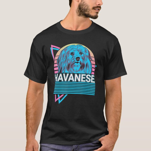 Havanese Retro T-Shirt (Front)