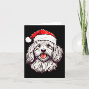 Havanese Santa Hat Christmas Dog Lovers Gift Mum Card