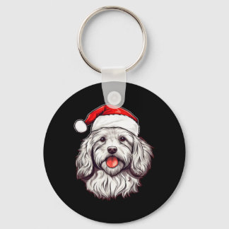 Havanese Santa Hat Christmas Dog Lovers Gift Mum Key Ring