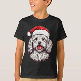 Havanese Santa Hat Christmas Dog Lovers Gift Mum T-Shirt