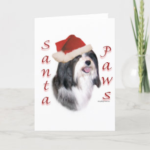 Havanese Santa Paws Holiday Card