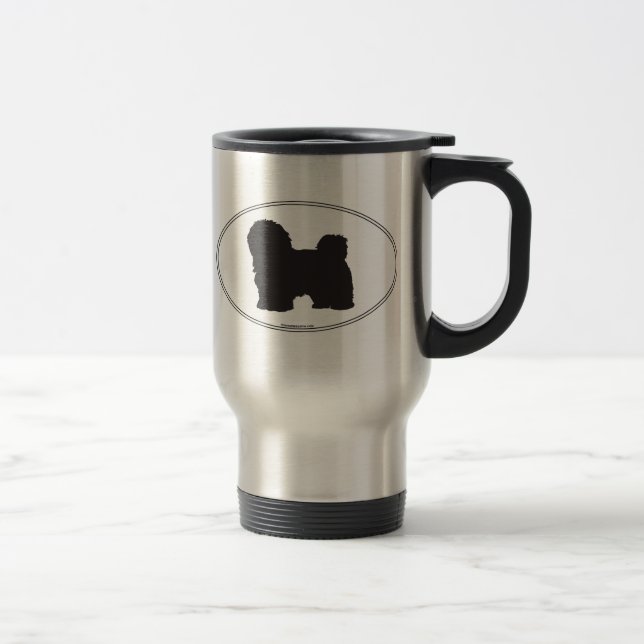 Havanese Silhouette Travel Mug (Right)