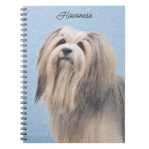 Havanese (Silver) Painting - Cute Original Dog Art Notebook