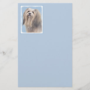 Havanese (Silver) Painting - Cute Original Dog Art Stationery