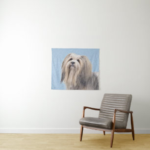 Havanese (Silver) Painting - Cute Original Dog Art Tapestry