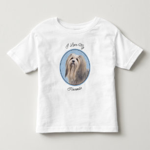Havanese (Silver) Painting - Cute Original Dog Art Toddler T-Shirt