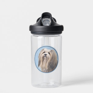 Havanese (Silver) Painting - Cute Original Dog Art Water Bottle