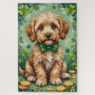Havanese St Patrick’s Day Cute Lucky Dog Jigsaw Puzzle