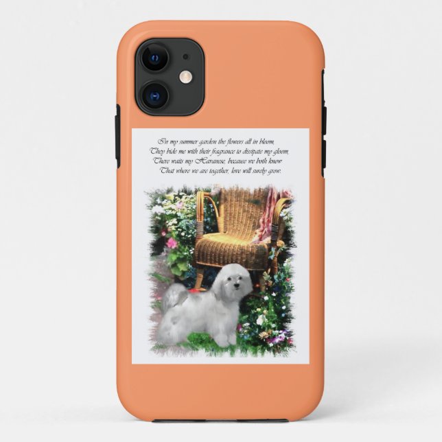 Havanese Summer Garden Case-Mate iPhone Case (Back)