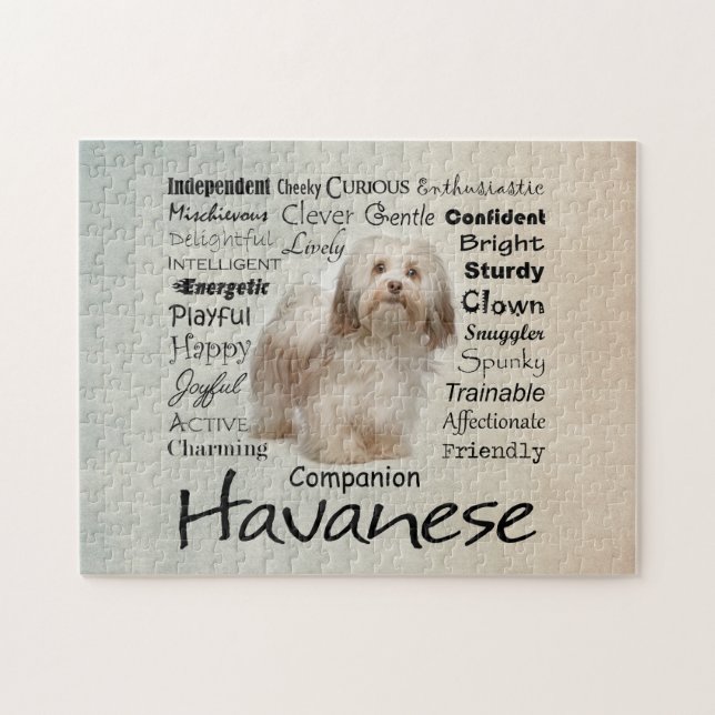 Havanese Traits Jigsaw Puzzle (Horizontal)