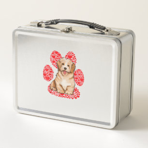 Havanese Valentines Day Dog Love Paw Metal Lunch Box