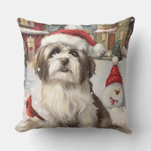 Havanese Winter Wonderland Christmas Joy Cushion