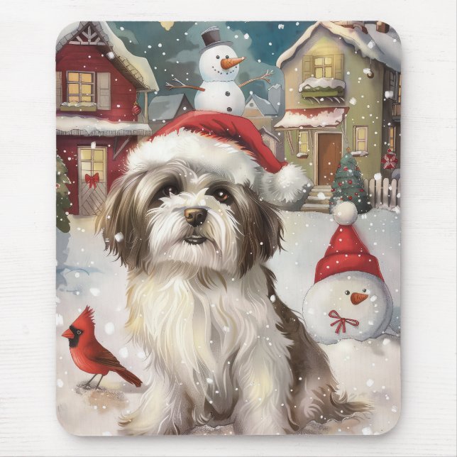 Havanese Winter Wonderland Christmas Joy Mouse Mat (Front)