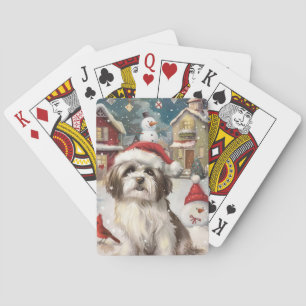 Havanese Winter Wonderland Christmas Joy Playing Cards