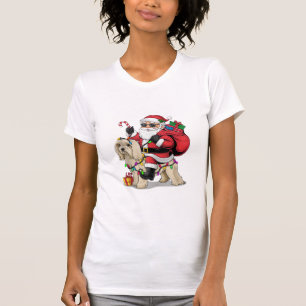 Havanese Xmas Lighting Santa Riding Havanese Dog C T-Shirt